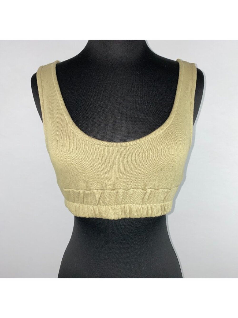 Forever 21 Crop Tank Top Womens S Knit Elastic Hem Grunge Hip Hop Streetwear Y2K